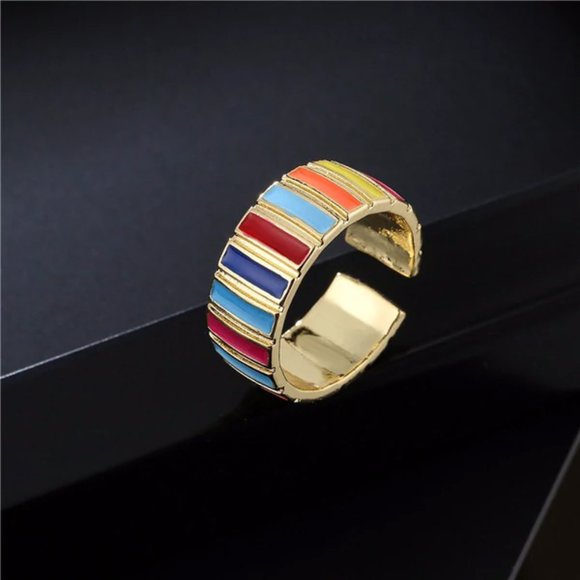 Multi color enamel band. Pride. OS. - Picture 2 of 4
